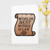 Carte Meilleur certificat de belle-mère pour Worlds drôl (Fleur jaune)