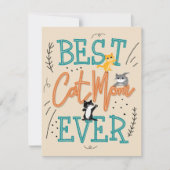 Carte Meilleur Chat Maman Fête des mères (Devant)