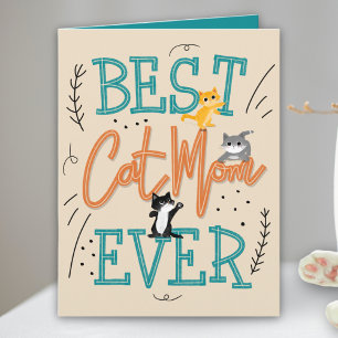 Carte Meilleur Chat Maman Kitty Fête des mères