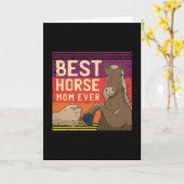 Carte Meilleur Cheval Maman jamais (Fleur jaune)