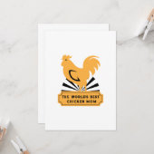Carte Meilleur Chicken Maman Drôle Mère Drôle Cadeaux de (Devant/Arrière en situation)