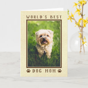 Carte Meilleur Chien au monde maman Joyeux Anniversaire 