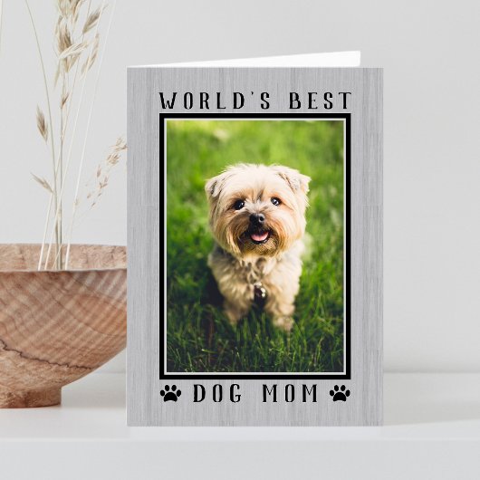 Carte Meilleur chien du monde Maman Rustique Fête des Mè