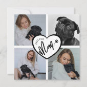 Carte Meilleur chien maman | Collage de photos (Devant)