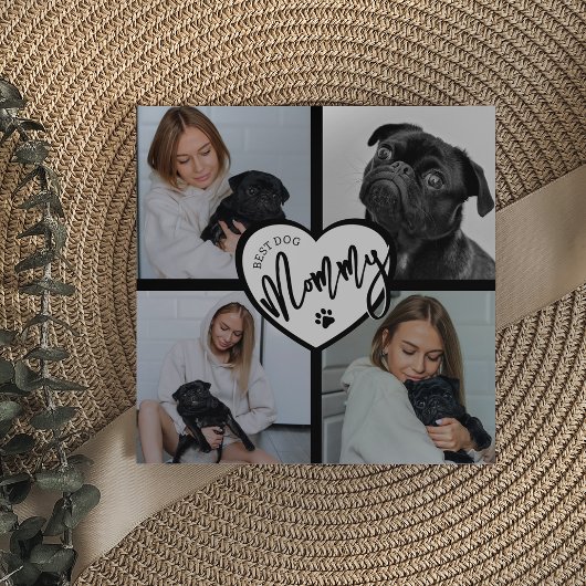 Carte Meilleur chien maman | Collage de photos