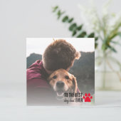 Carte Meilleur Chien Papa Jamais Photo Fête des pères An (Debout devant)