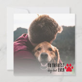 Carte Meilleur Chien Papa Jamais Photo Fête des pères An (Devant)