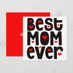 Carte Meilleur Coeur de maman jamais dit simplement Roug