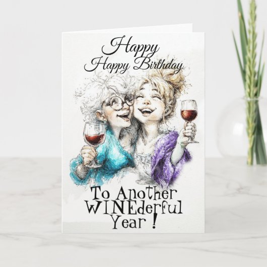 Carte Meilleur Copain Vin Anniversaire (Devant)