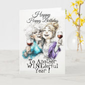 Carte Meilleur Copain Vin Anniversaire (Fleur jaune)