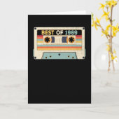 Carte Meilleur de 1969 cassette audio d'anniversaire (Fleur jaune)
