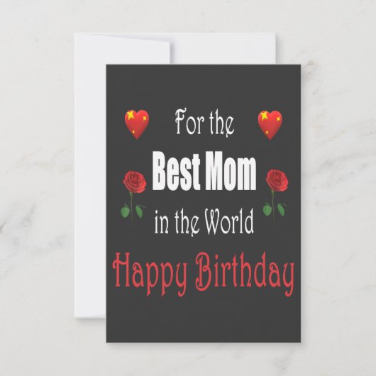 Carte Meilleur design d'anniversaire pour maman (Devant)