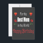 Carte Meilleur design d'anniversaire pour maman<br><div class="desc">Magnifique design d'anniversaire pour votre adorable maman</div>