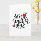 Carte Meilleur enseignant (Fleur jaune)