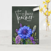 Carte Meilleur enseignant floral (Fleur jaune)