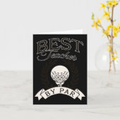 Carte Meilleur Enseignant Par Par Funny Golf Golfer (Fleur jaune)