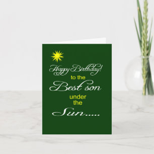 Carte Meilleur fils sous le soleil anniversaire