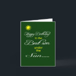 Carte Meilleur fils sous le soleil heureux voeu d'annive<br><div class="desc">cartes de fils,  cartes d'anniversaire de fils,  cartes d'anniversaire de fils</div>