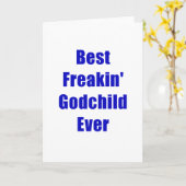 Carte Meilleur Freakin Godchild (Fleur jaune)