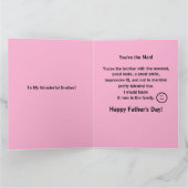 Carte Meilleur frère #1 haut la main Bokeh Fête des père (Intérieur)