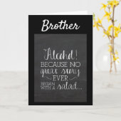 CARTE **MEILLEUR FRÈRE JAMAIS** JOLI ANNIVERSAIRE (Fleur jaune)