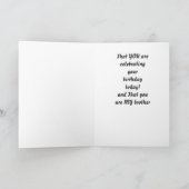 CARTE **MEILLEUR FRÈRE JAMAIS** JOUR D'ANNIVERSAIRE (Intérieur)