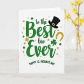 Carte Meilleur Frère Shamrock Vert (Fleur jaune)