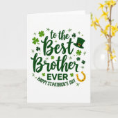 Carte Meilleur Frère Trèfle Vert (Fleur jaune)