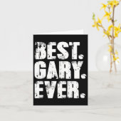 Carte Meilleur Gary Jamais Anniversaire Nom Chemise Humo (Fleur jaune)