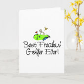 Carte Meilleur Golfeur Freakin jamais (1) (Fleur jaune)