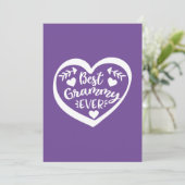 Carte Meilleur Grammy jamais Coeur Design (Debout devant)