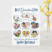 Carte Meilleur grand-mère jamais anniversaire Collage ph (Fleur jaune)