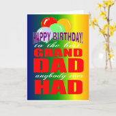 Carte Meilleur grand-père à chaque anniversaire (Fleur jaune)