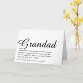 Carte Meilleur Grand-Père du Monde, Définition de Grand- (Fleur jaune)