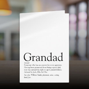 Carte Meilleur Grand-Père Grand-Papa Papa Définition Au