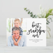 Carte Meilleur Grand-Père | Noir en blanc (Debout devant)