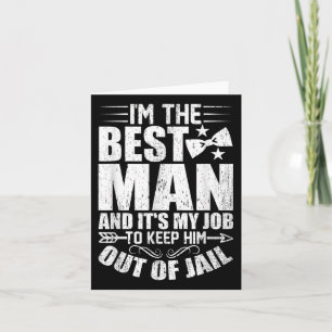 Carte Meilleur homme Mariage Groomsmen Funny Bride Bache