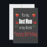Carte Meilleur Maman Birthday Design<br><div class="desc">Wonderful cute birthday design for your lovely mama</div>
