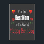 Carte Meilleur Maman Birthday Design<br><div class="desc">Wonderful cute birthday design for your lovely mama</div>