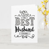 Carte Meilleur Mari dans le monde Anniversaire (Fleur jaune)