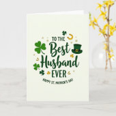 Carte Meilleur Mari de la Saint-Patrick (Fleur jaune)