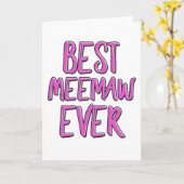 Carte Meilleur mémé (Fleur jaune)