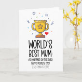 Carte Meilleur Monde Meilleur Mère Fantastique Fête des  (Fleur jaune)