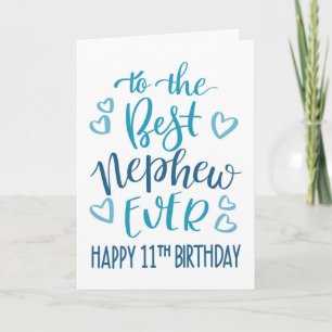 Carte Meilleur Neveu de Tous les Temps 11e Anniversaire