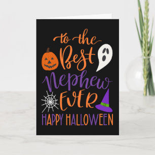 Carte Meilleur Neveu de tous les temps Halloween en oran