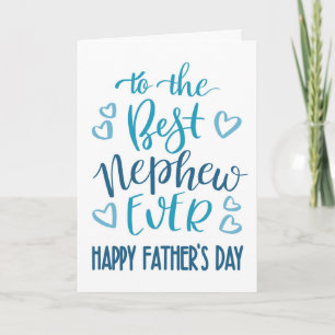 Carte Meilleur Neveu de Tous les Temps Typographie pour