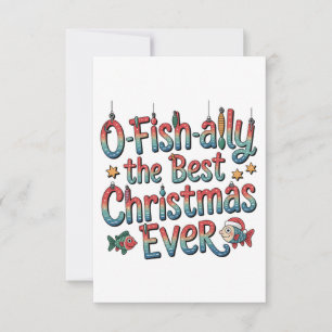 Carte Meilleur Noël de pêche Offishally Ever