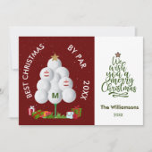 Carte Meilleur Noël par Par Golf Ball Tree Photo initial (Devant)