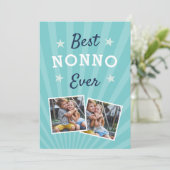 Carte Meilleur Nonno jamais | Photo Fête des pères plat (Debout devant)