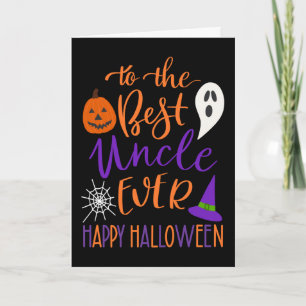 Carte Meilleur oncle de tous les temps Halloween en oran